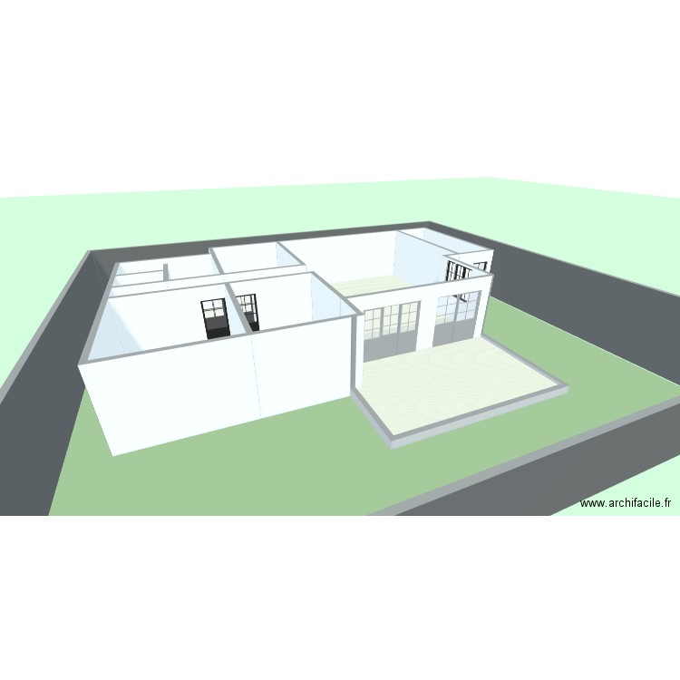 Pamplemousses. Plan de 8 pièces et 134 m2