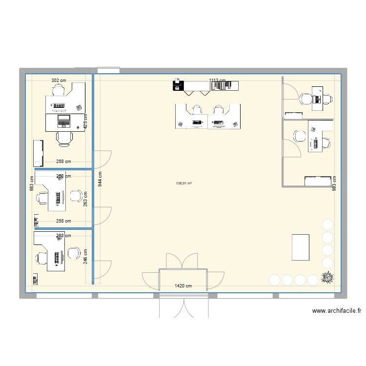 Asaja1. Plan de 1 pièce et 139 m2