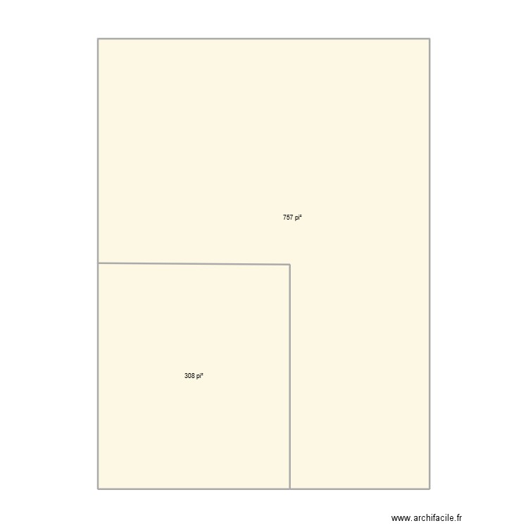 Mezzanine. Plan de 2 pièces et 99 m2