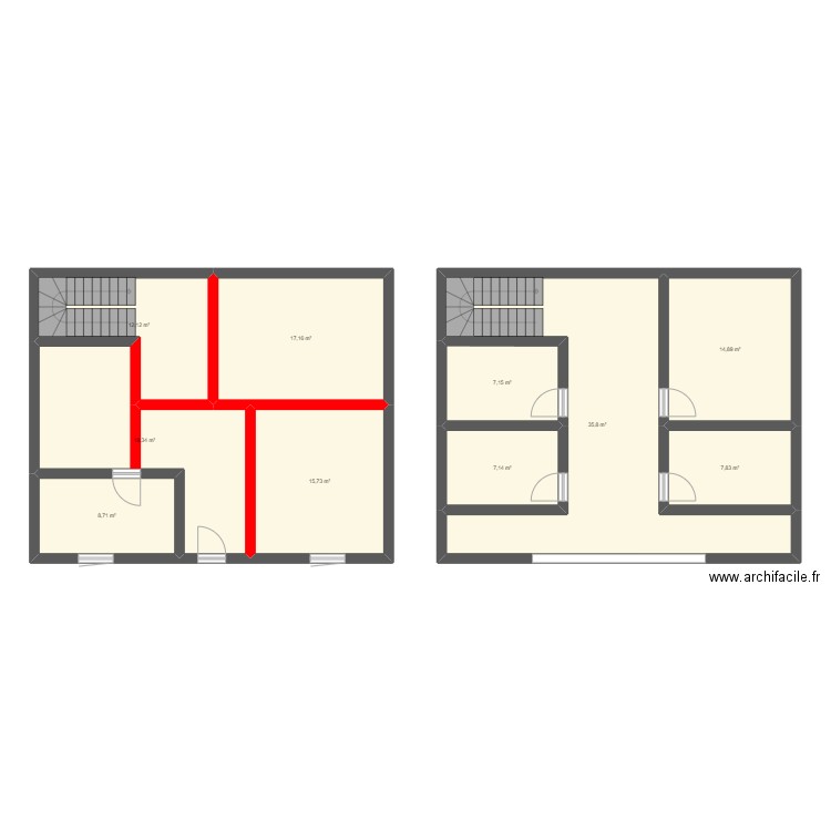 Projet Design. Plan de 10 pièces et 146 m2