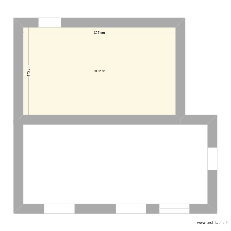 SMDN. Plan de 1 pièce et 39 m2