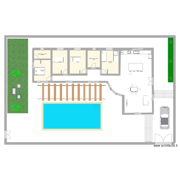 djerba fahad 2. Plan de 6 pièces et 62 m2