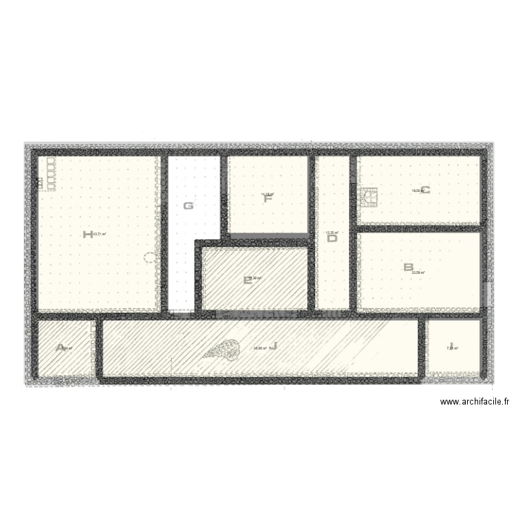 Valy-Cloître. Plan de 9 pièces et 183 m2