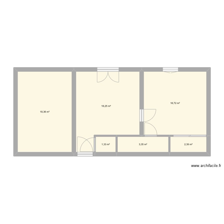 nandow13k. Plan de 6 pièces et 60 m2