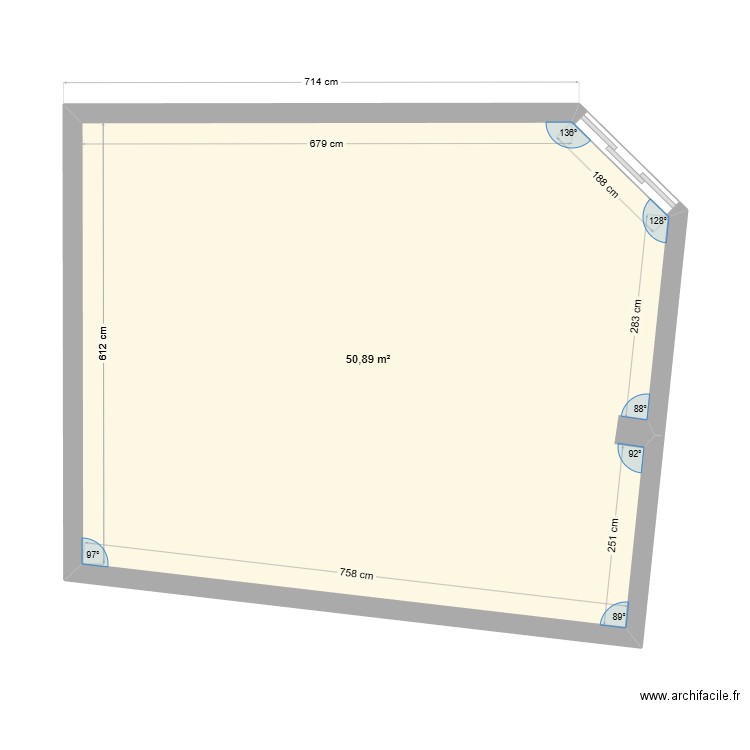 SONMAI. Plan de 1 pièce et 51 m2