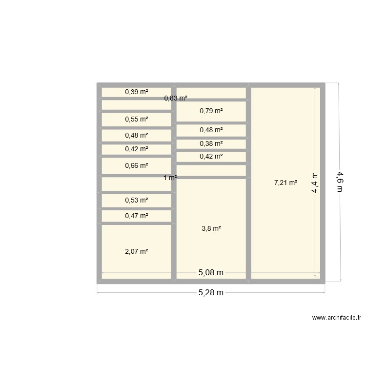 PISCINE. Plan de 16 pièces et 20 m2