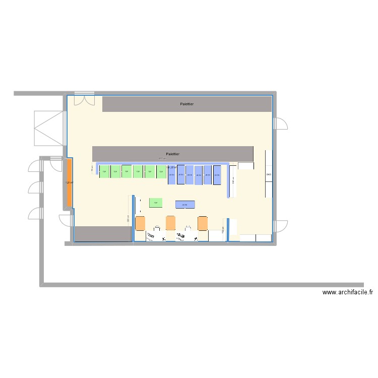 Soluté/pilulier V2. Plan de 2 pièces et 143 m2