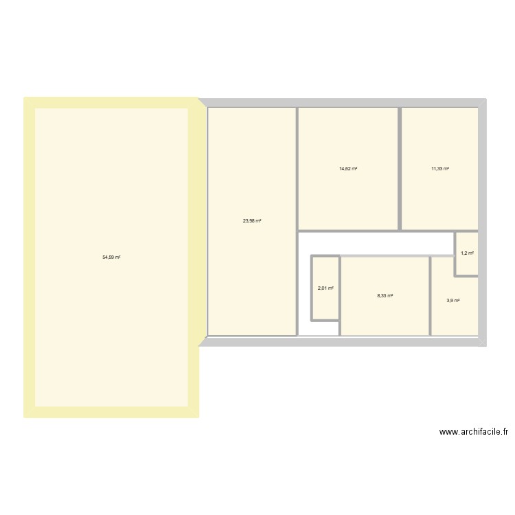 rdc colombier. Plan de 8 pièces et 120 m2