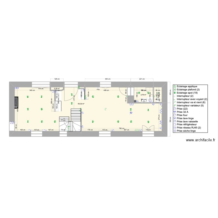 Thomas et Maud 2. Plan de 4 pièces et 60 m2