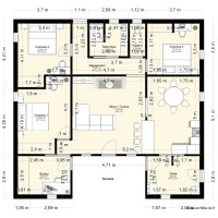 plan maison landaise