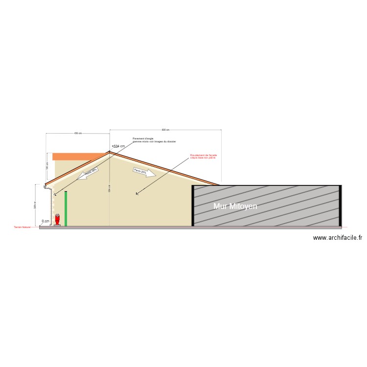  FACE OUEST menuiserie. Plan de 0 pièce et 0 m2