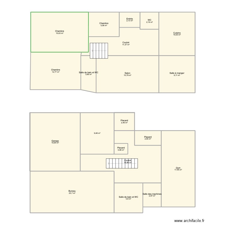 15 Carleton Ground floor. Plan de 20 pièces et 191 m2