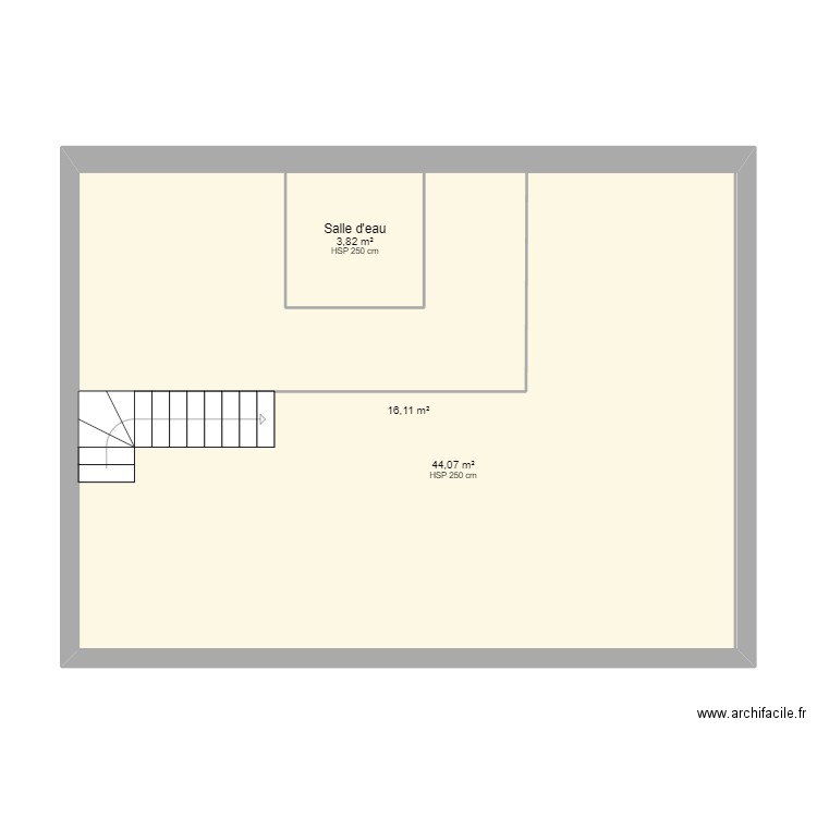 Villette. Plan de 3 pièces et 112 m2