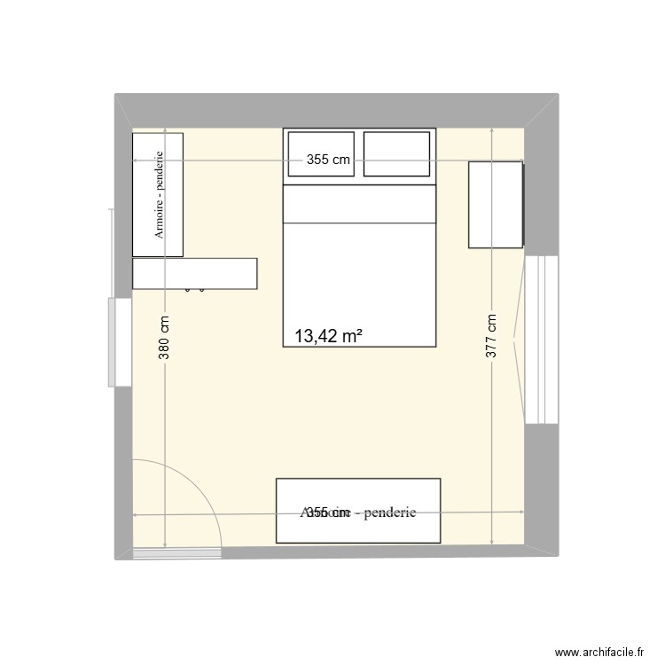 ch1. Plan de 1 pièce et 13 m2