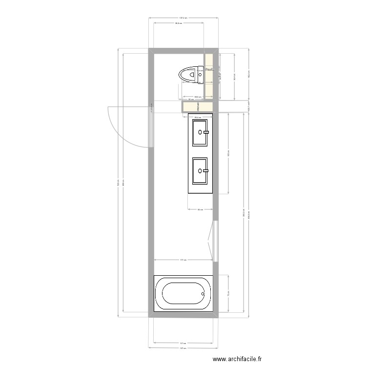 Yvrac bas. Plan de 2 pièces et 0 m2