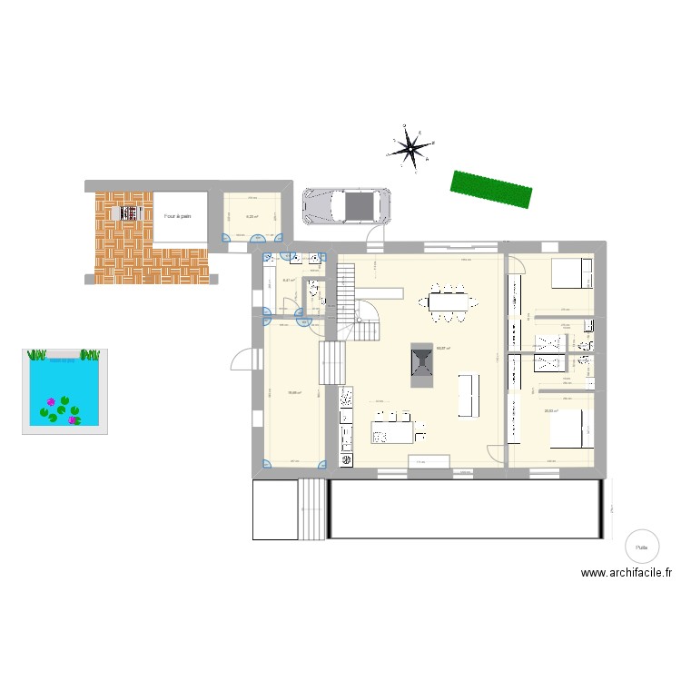 Bordeleix v7. Plan de 13 pièces et 361 m2