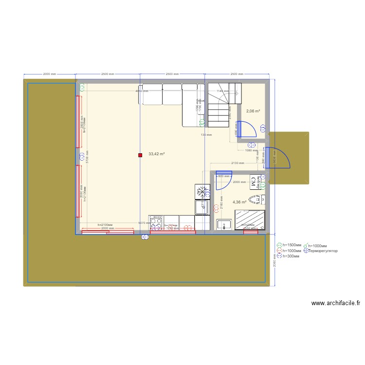 75 2.2 Приветное эл. Plan de 12 pièces et 111 m2