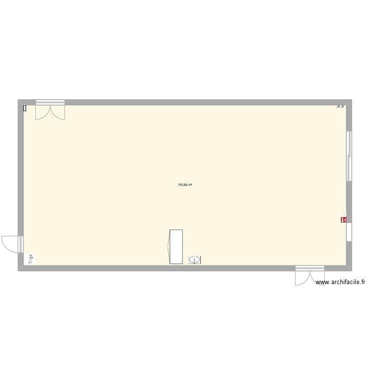 Mambo salle a manger. Plan de 1 pièce et 120 m2