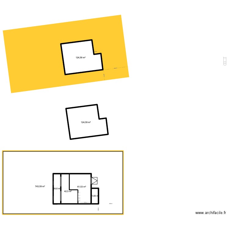 MAISON. Plan de 7 pièces et 1292 m2