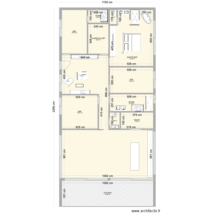 GLASS LONG HOUSE . Plan de 12 pièces et 232 m2