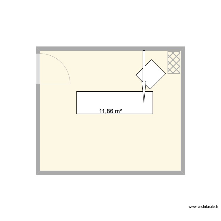 DR RUIZ. Plan de 1 pièce et 12 m2