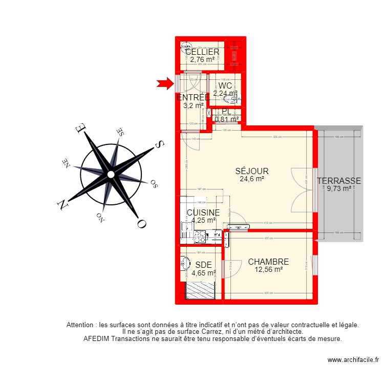 BI 22319 -. Plan de 12 pièces et 81 m2