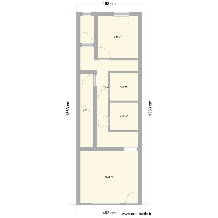 EMS MULTISERVICES 02. Plan de 6 pièces et 50 m2