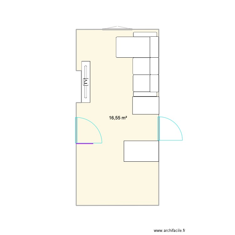 Gio's and Lulu's appart. Plan de 1 pièce et 17 m2