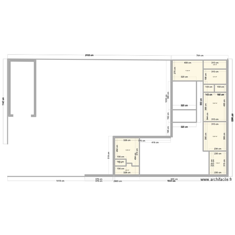 PLAN MARSILLY 5. Plan de 9 pièces et 71 m2