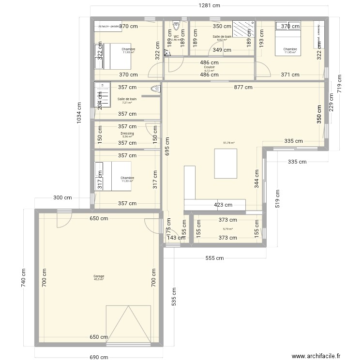 Jdamien1. Plan de 11 pièces et 166 m2