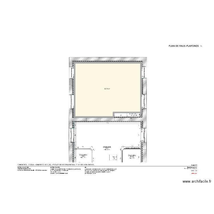 wanbrechie mairie. Plan de 1 pièce et 39 m2