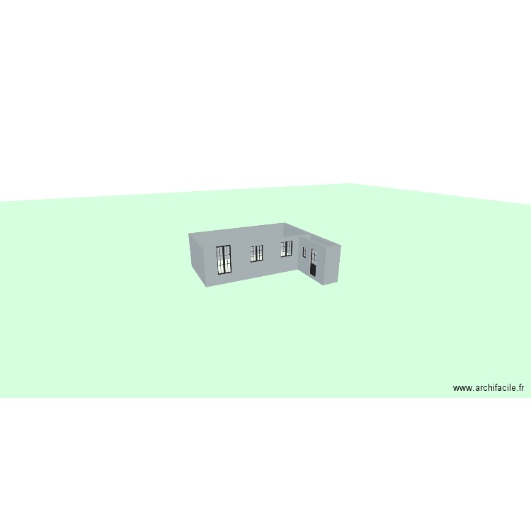 HACINA HADJI. Plan de 2 pièces et 34 m2