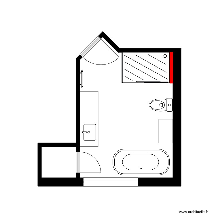 tremblay sdb6. Plan de 2 pièces et 11 m2