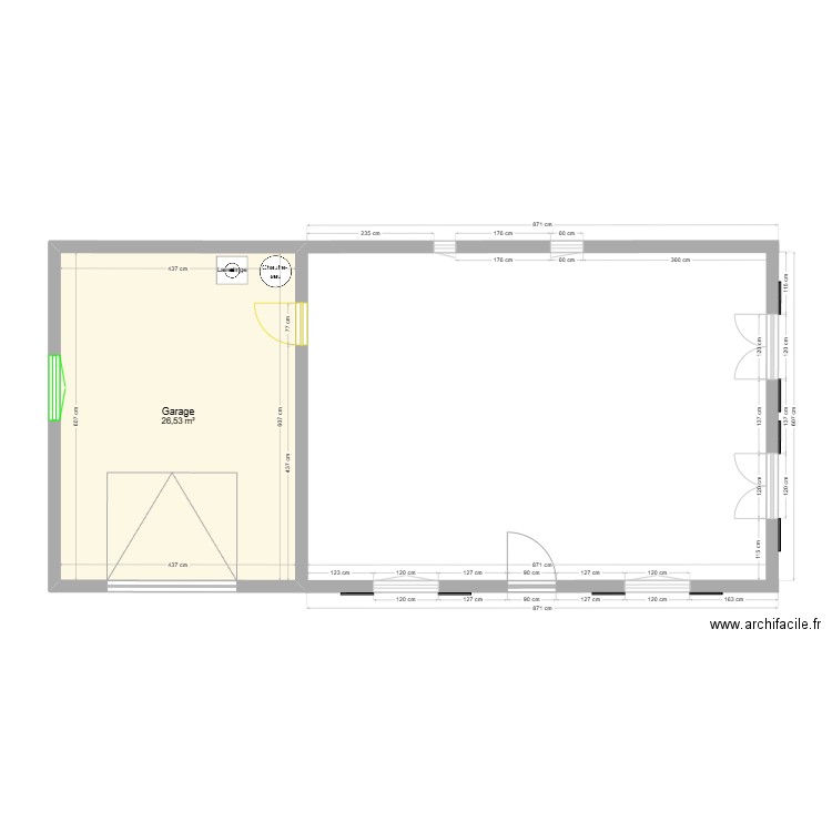 Dylan St JUST LE MARTEL Maçonnerie. Plan de 1 pièce et 27 m2