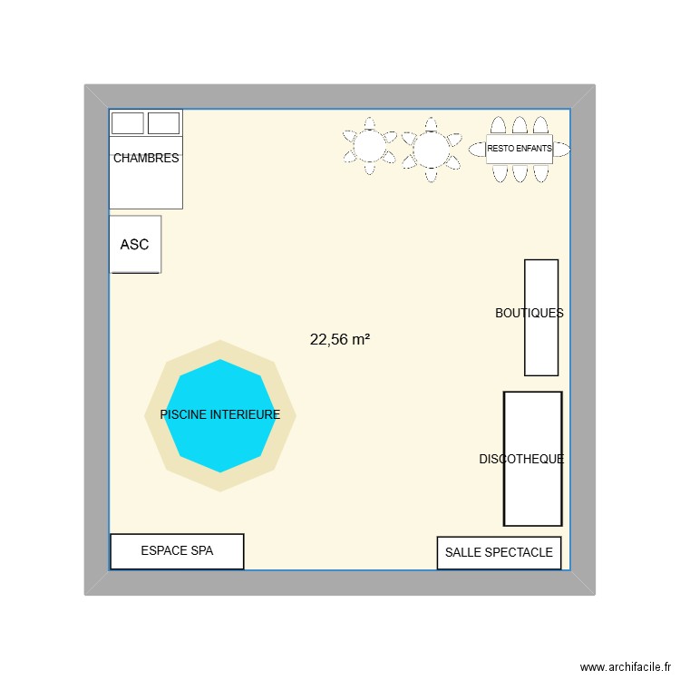 FRAM 2. Plan de 1 pièce et 23 m2