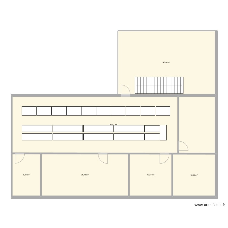 Pièce détachée 12. Plan de 6 pièces et 189 m2