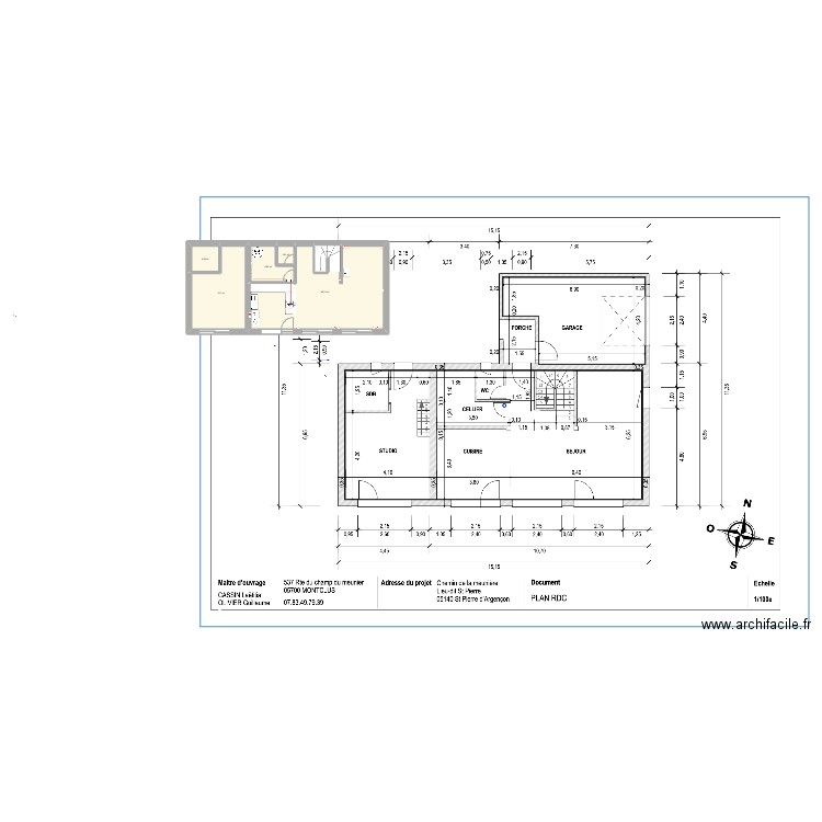 plan elec. Plan de 5 pièces et 86 m2