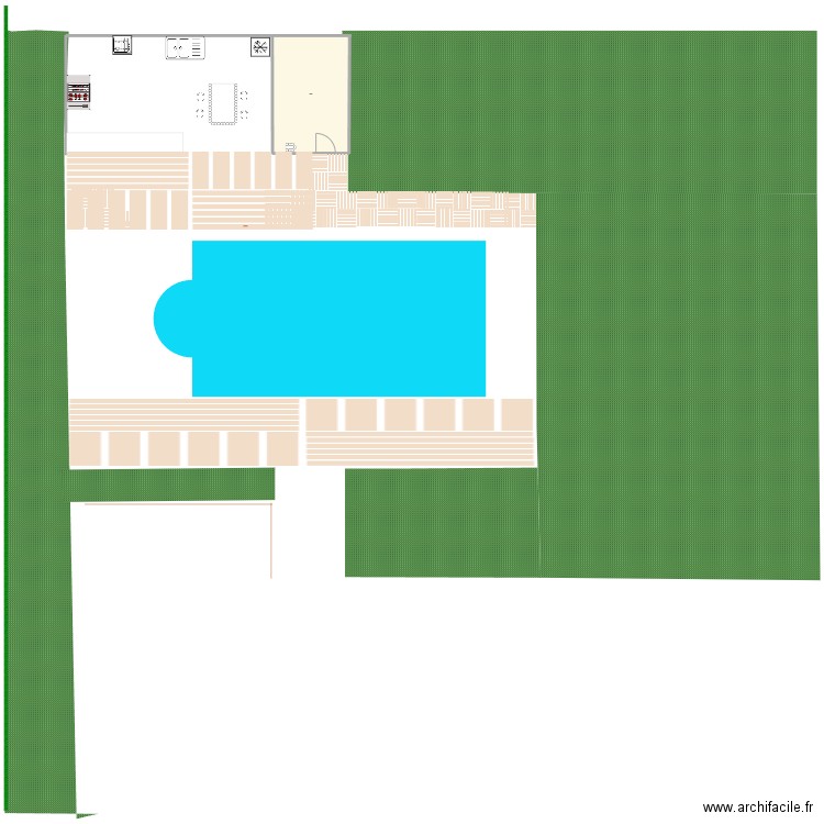 PISCINE. Plan de 1 pièce et 589 m2