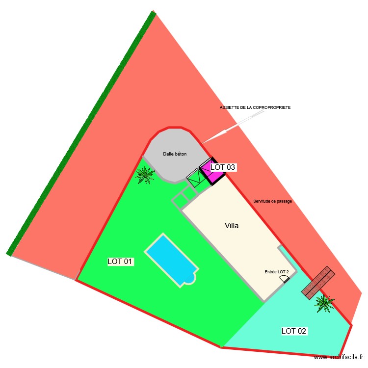 PAREAU 4. Plan de 9 pièces et 954 m2