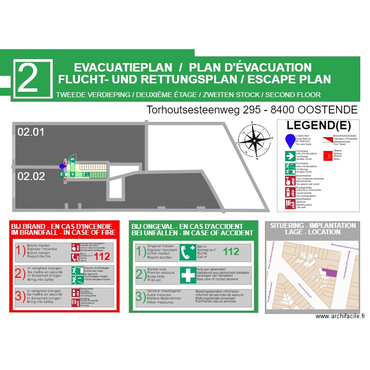 2de verd RJ45. Plan de 5 pièces et 215 m2