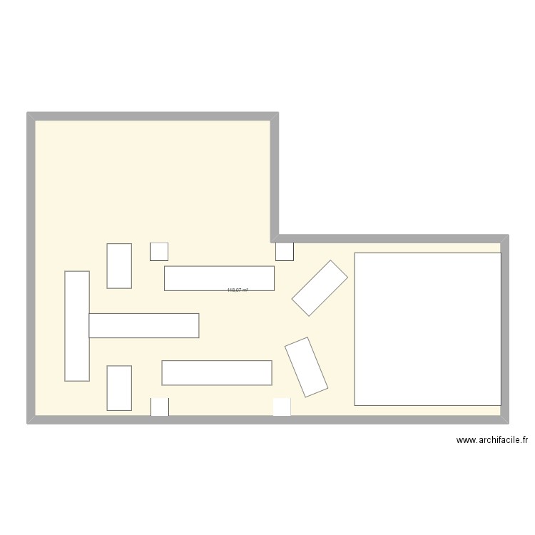 plan mariage 4. Plan de 1 pièce et 118 m2