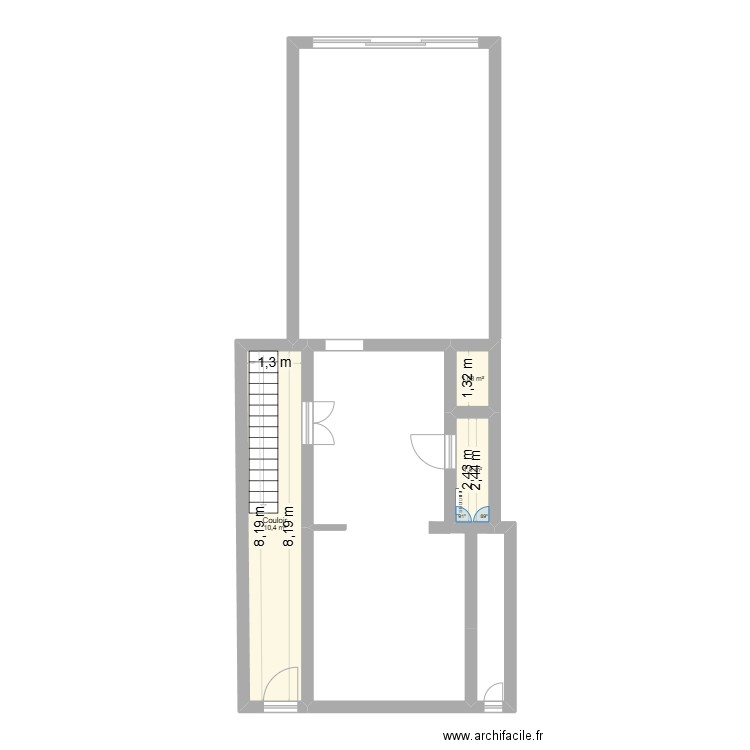 Julie Lu. Plan de 3 pièces et 13 m2