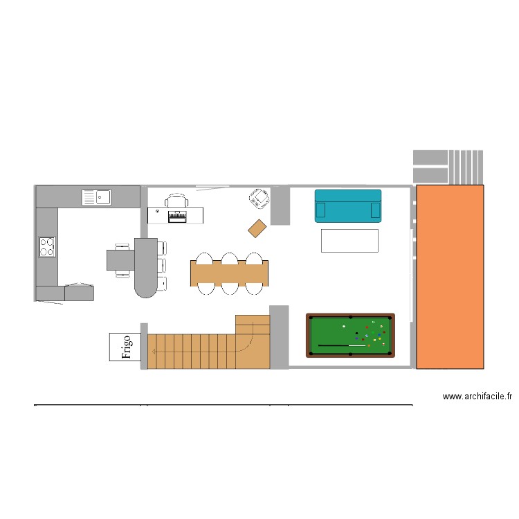 Cuisine salle à manger. Plan de 0 pièce et 0 m2