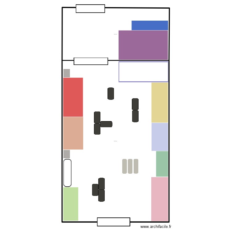 Plan de magasin manar 2 . Plan de 2 pièces et 1091 m2