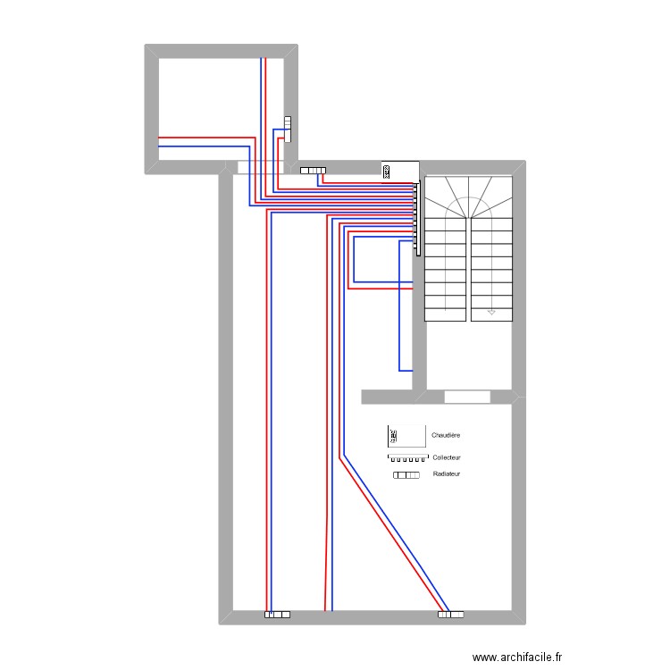 appartement 1 er etage chauffage. Plan de 2 pièces et 12 m2