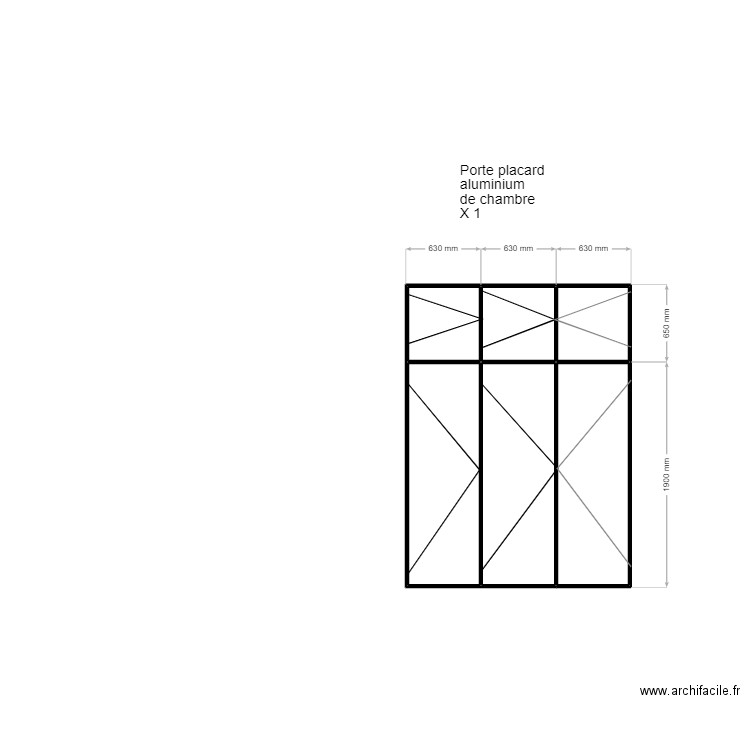 placard chambre. Plan de 6 pièces et 5 m2