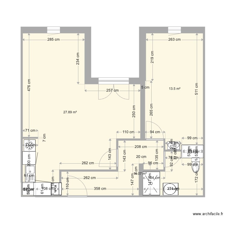 Mas des Oliviers 2. Plan de 5 pièces et 53 m2