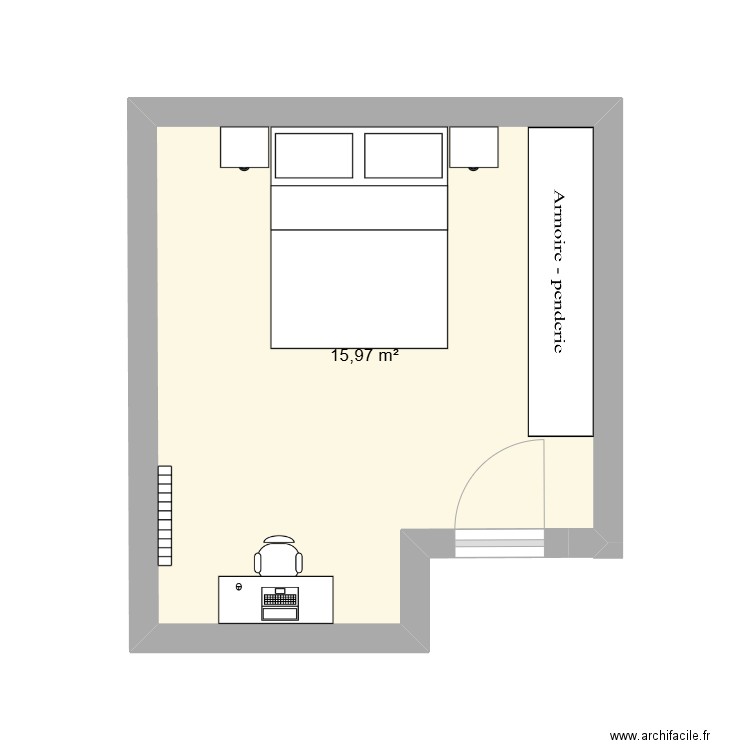 avant alex . Plan de 1 pièce et 16 m2