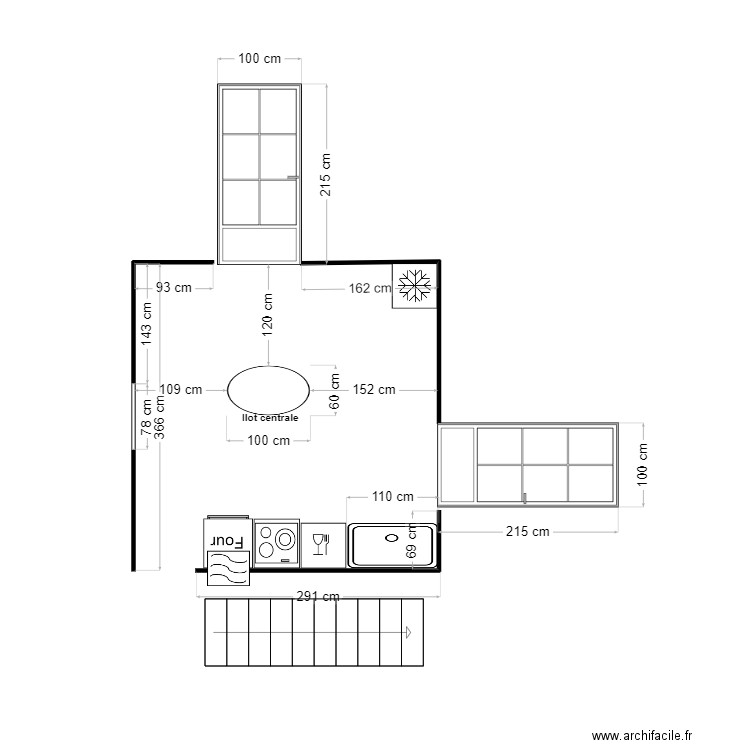 Cuisine nouveau. Plan de 0 pièce et 0 m2