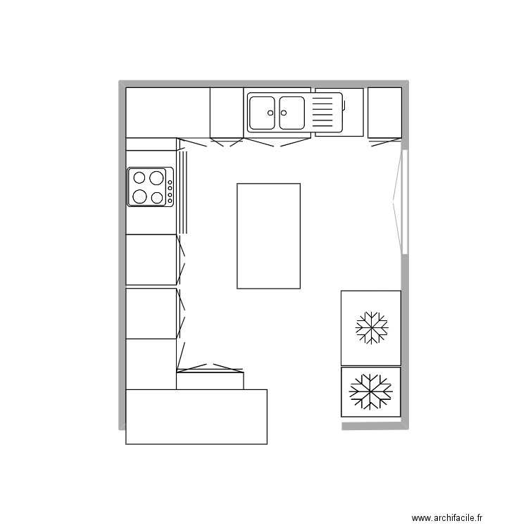 cuisine maison. Plan de 0 pièce et 0 m2